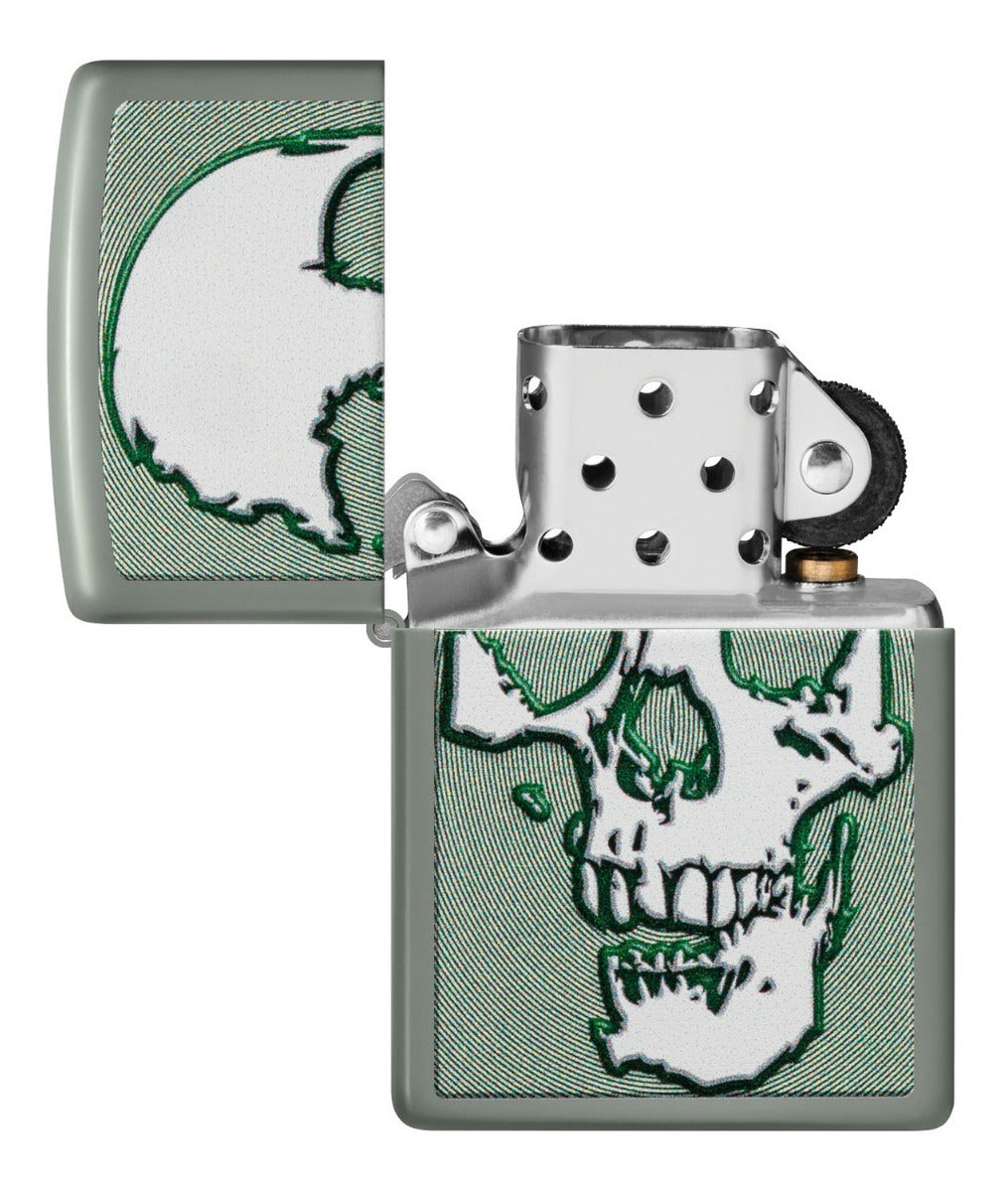 Encendedor Zippo Calavera Blanca Salvia Cod - 48489