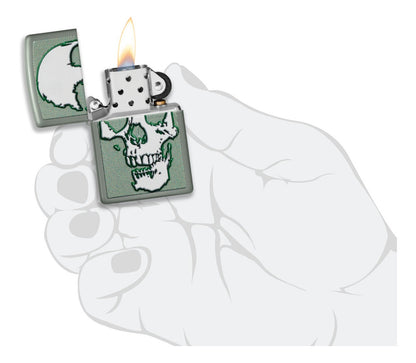 Encendedor Zippo Calavera Blanca Salvia Cod - 48489