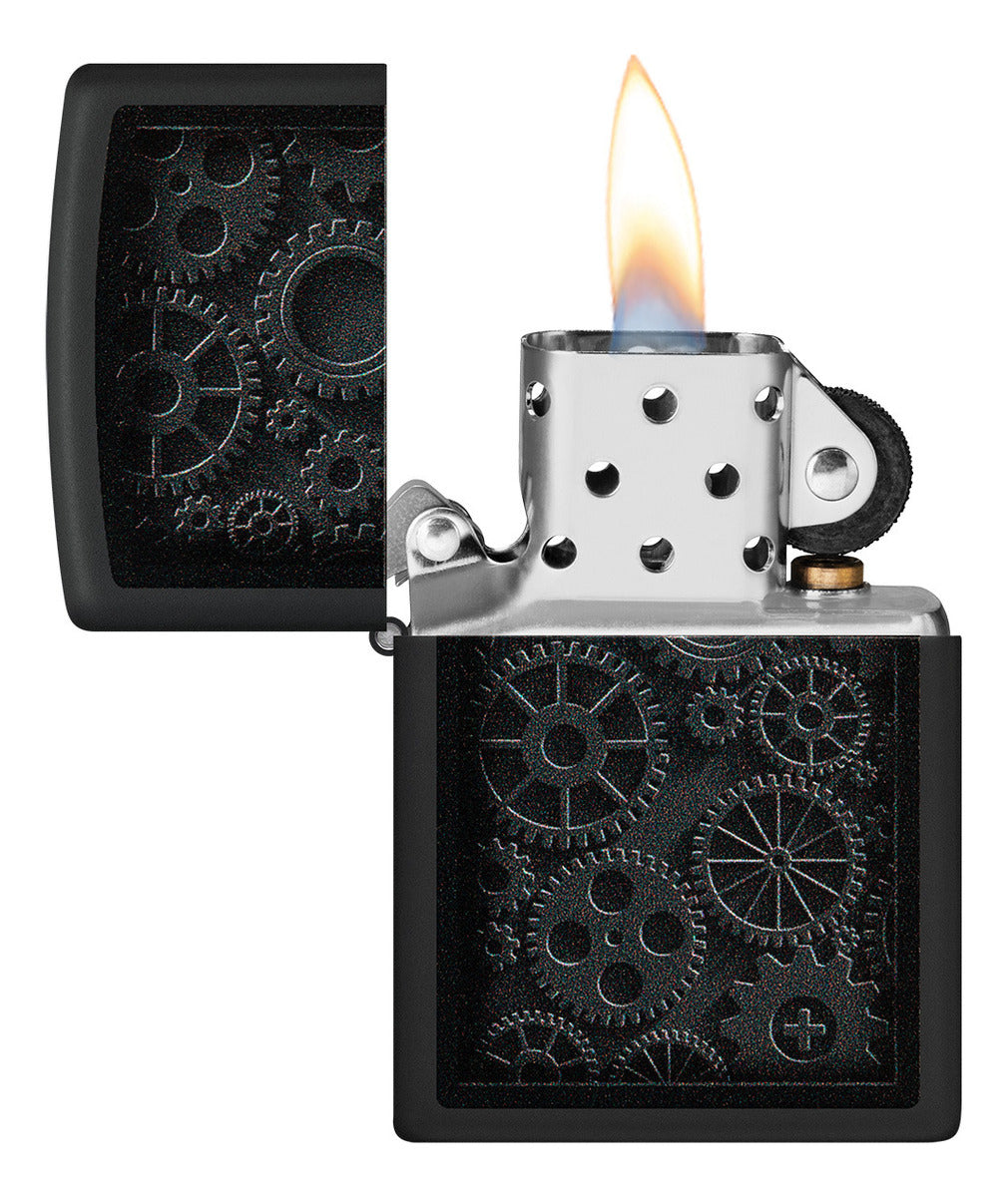 Encendedor Zippo Negro Mate Piñones Cod 48999