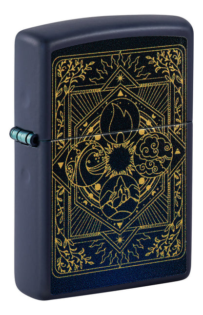 Encendedor Zippo Azul Mate 4 Elementos Cod 48958