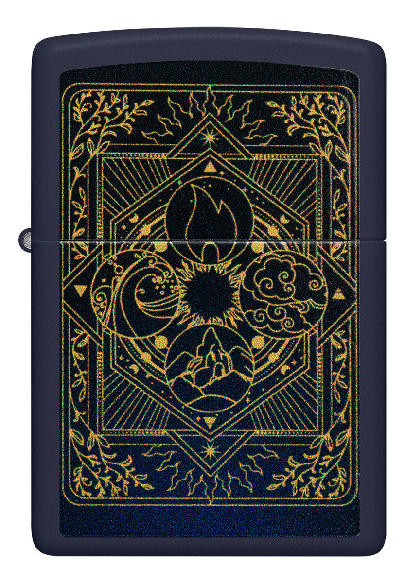 Encendedor Zippo Azul Mate 4 Elementos Cod 48958