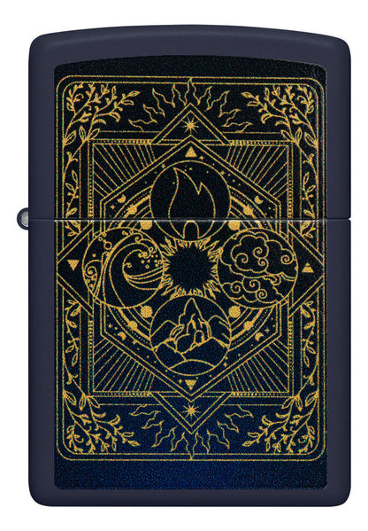 Encendedor Zippo Azul Mate 4 Elementos Cod 48958