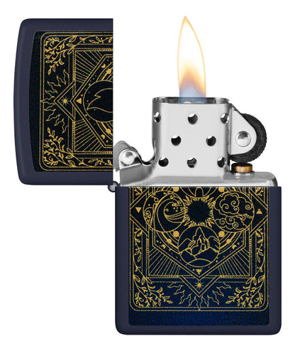 Encendedor Zippo Azul Mate 4 Elementos Cod 48958