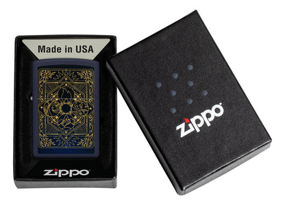 Encendedor Zippo Azul Mate 4 Elementos Cod 48958