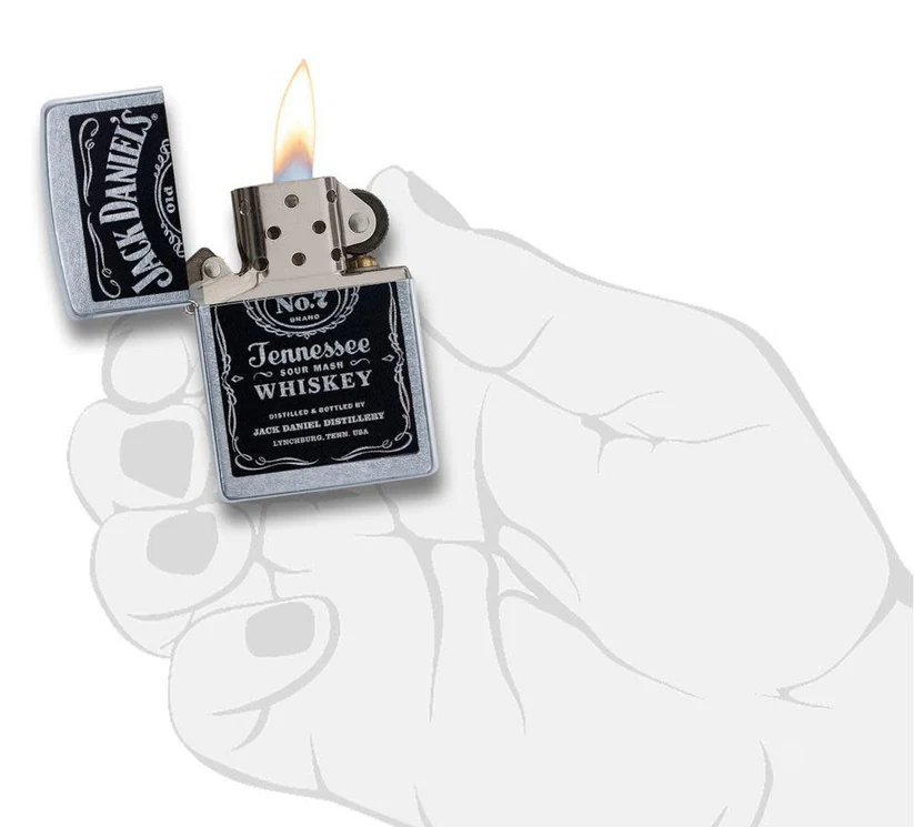Encendedor Zippo Cromado Sello Jack Daniel's 24779