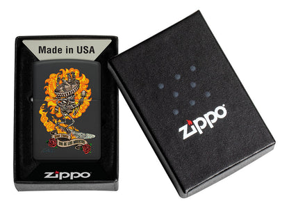 Encendedor Zippo Negro Mate Muertos Cod 48954
