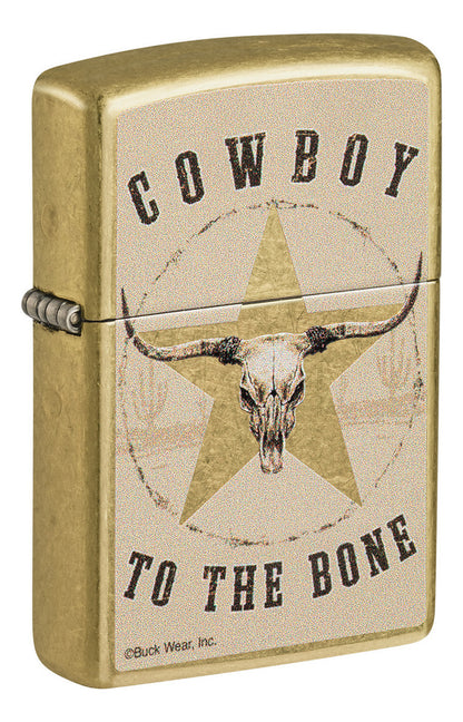 Encendedor Zippo Dorado Calavera-Toro Cod 48937