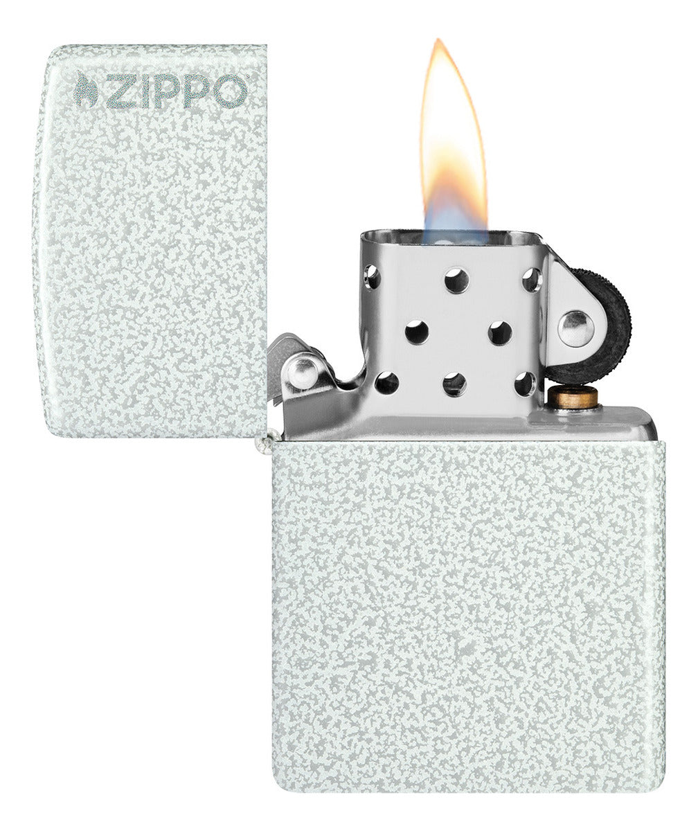Encendedor Zippo Gris Glacial Logo Cod 46020ZL