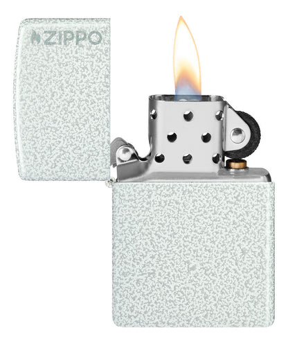 Encendedor Zippo Gris Glacial Logo Cod 46020ZL