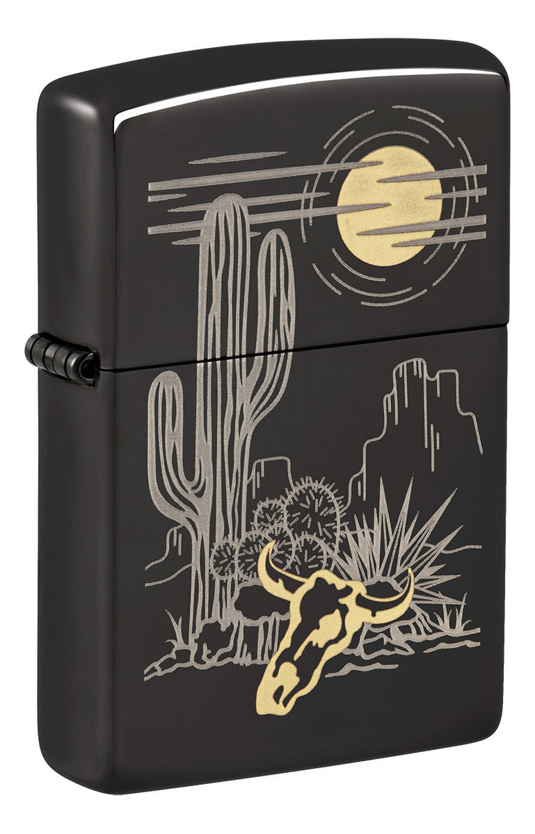 Encendedor Zippo Negro Espejo Oeste Cod 48968