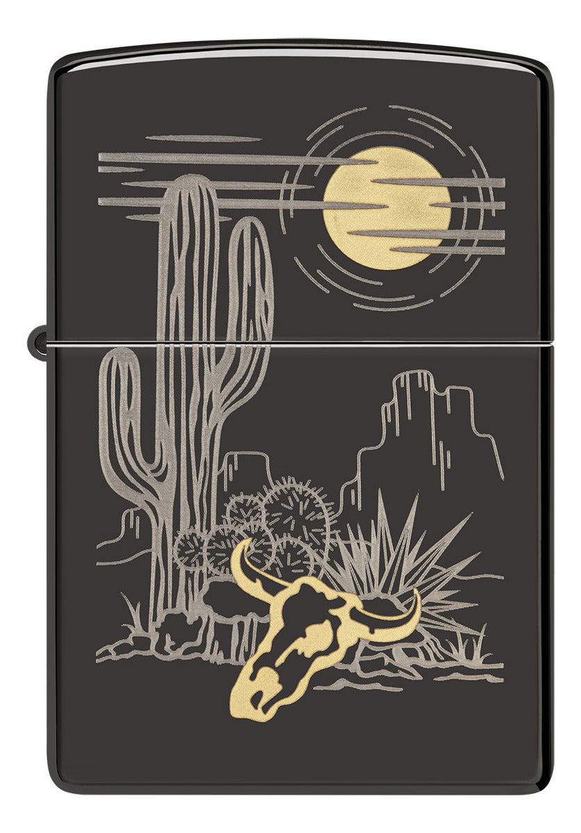 Encendedor Zippo Negro Espejo Oeste Cod 48968