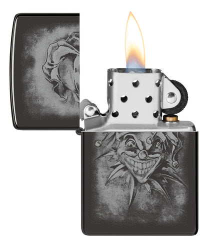 Encendedor Zippo Negro Espejo Payaso Cod 48914