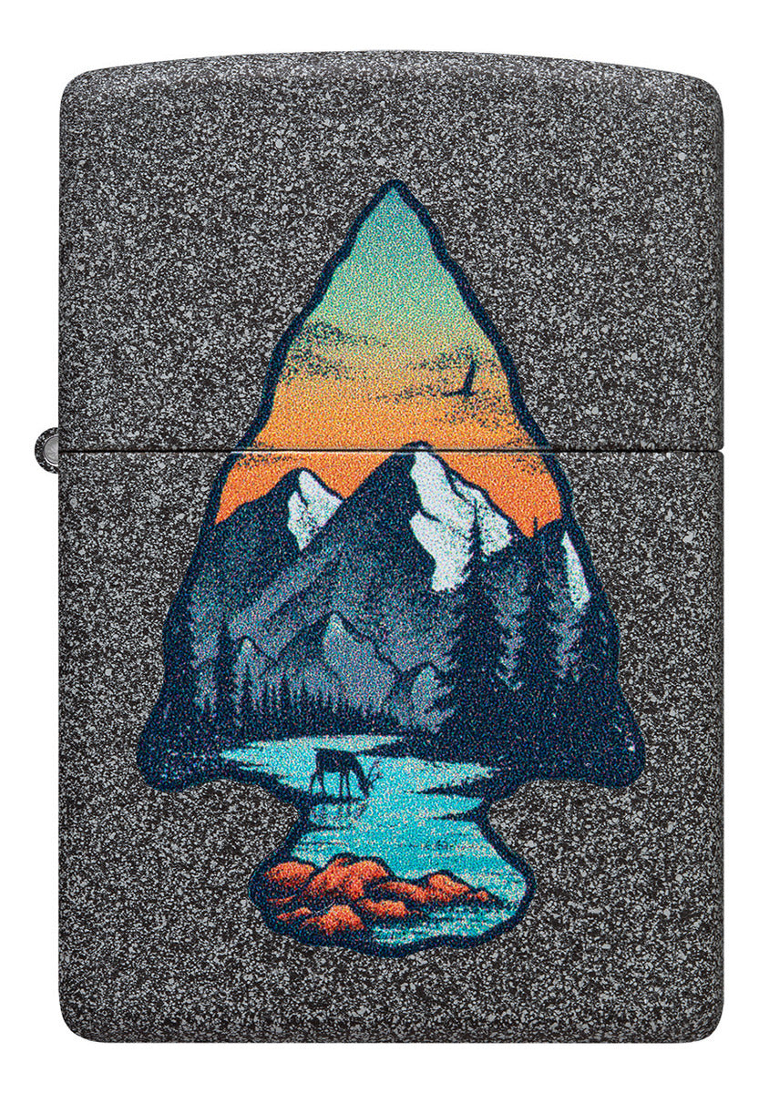Encendedor Zippo Gris Piedra Montaña Cod 46007