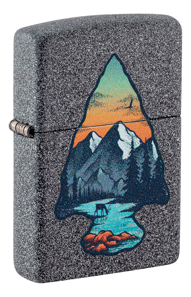 Encendedor Zippo Gris Piedra Montaña Cod 46007