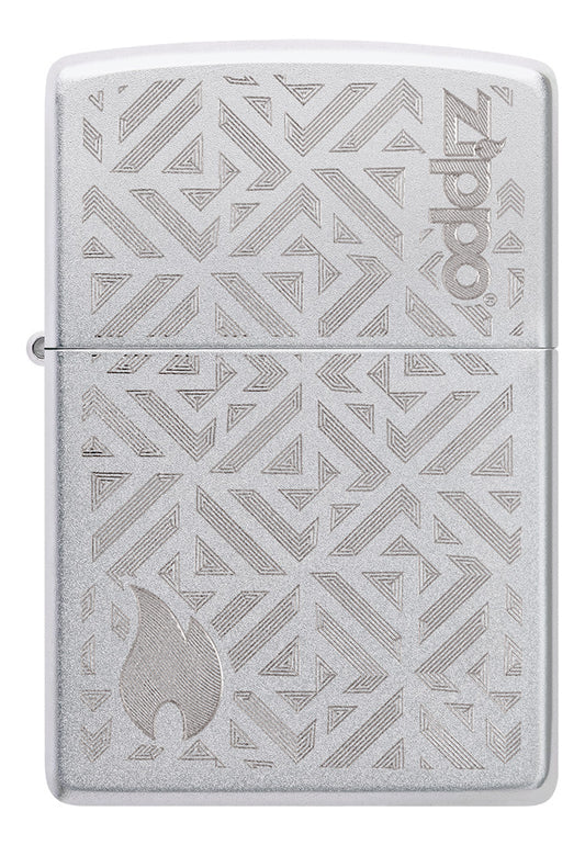 Encendedor Zippo Cromo Logo Geométrico Cod 29912