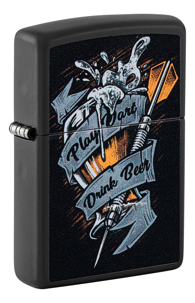 Encendedor Zippo Negro Mate Dardo Cod 48679