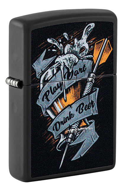 Encendedor Zippo Negro Mate Dardo Cod 48679
