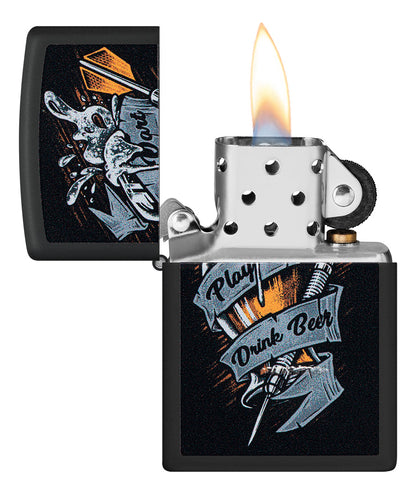 Encendedor Zippo Negro Mate Dardo Cod 48679