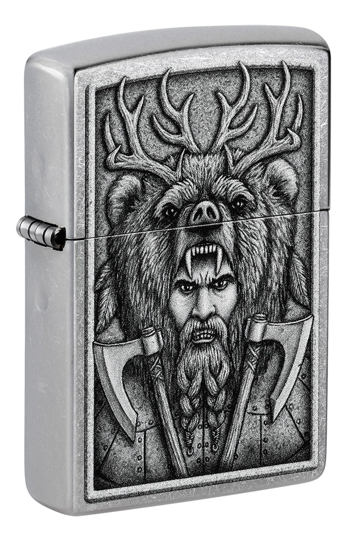 Encendedor Zippo Cromado Guerrero Bárbaro Cod 48731