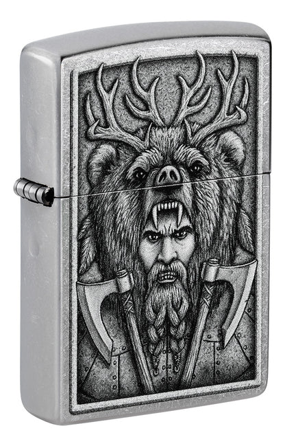 Encendedor Zippo Cromado Guerrero Bárbaro Cod 48731