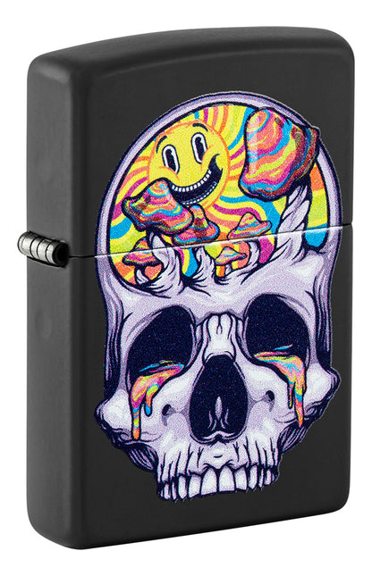 Encendedor Zippo Negro Mate Calavera Cod 48737
