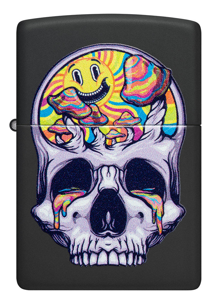 Encendedor Zippo Negro Mate Calavera Cod 48737