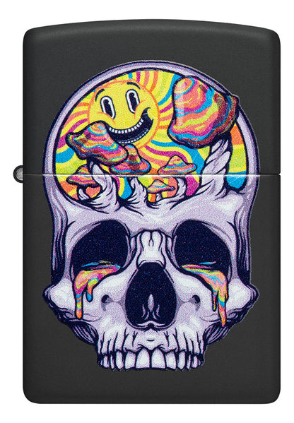 Encendedor Zippo Negro Mate Calavera Cod 48737