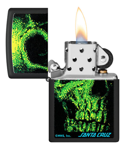 Encendedor Zippo Negro Mate Calavera Cod 48743