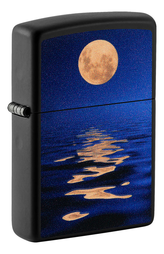 Encendedor Zippo Negro Mate Luna Llena Cod 49810
