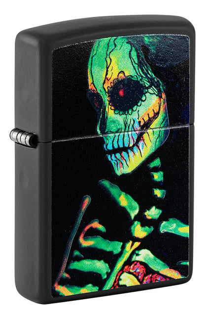 Encendedor Zippo Negro Mate Esqueleto Cod 48761