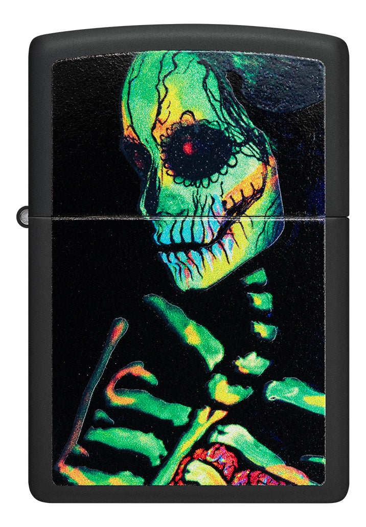 Encendedor Zippo Negro Mate Esqueleto Cod 48761