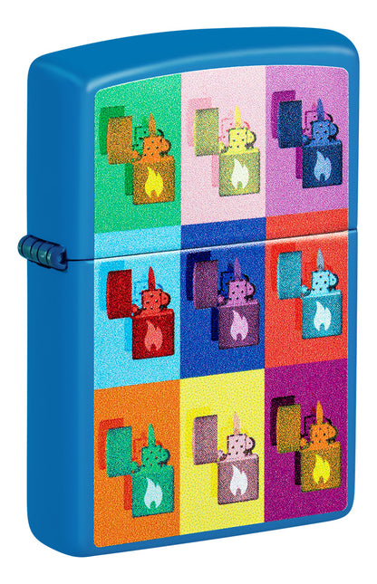 Encendedor Zippo Azul Mate Pop Art Cod 48722