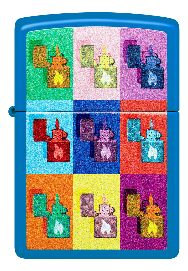 Encendedor Zippo Azul Mate Pop Art Cod 48722