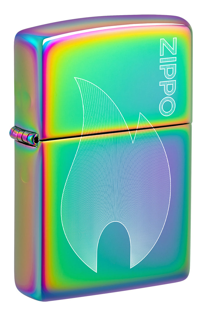 Encendedor Zippo Tornasol Llama Logo Cod 48978