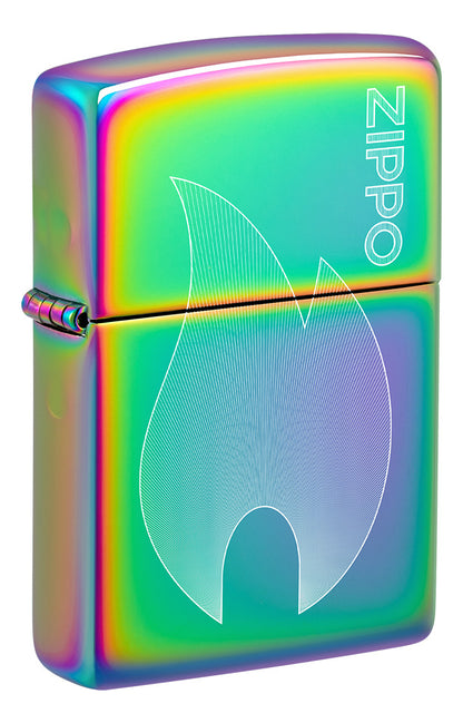 Encendedor Zippo Tornasol Llama Logo Cod 48978