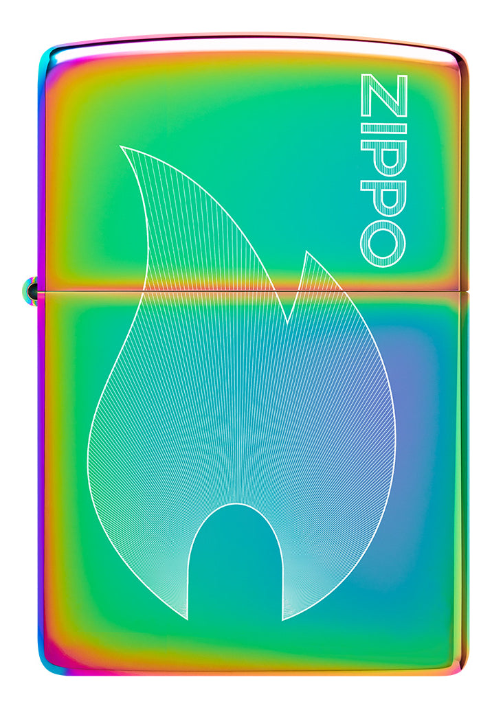 Encendedor Zippo Tornasol Llama Logo Cod 48978
