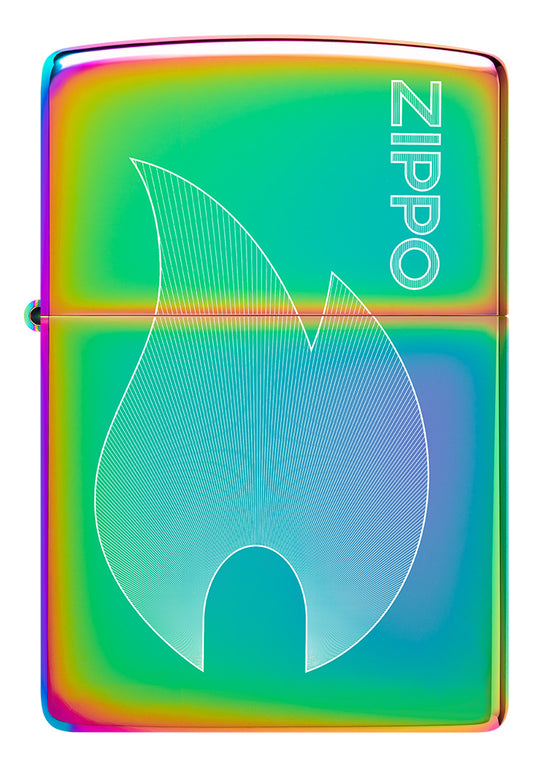 Encendedor Zippo Tornasol Llama Logo Cod 48978
