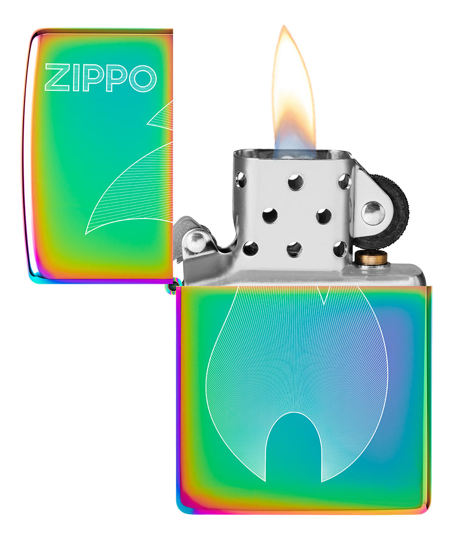 Encendedor Zippo Tornasol Llama Logo Cod 48978