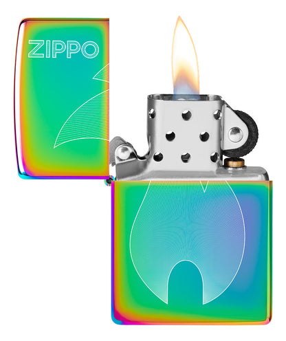 Encendedor Zippo Tornasol Llama Logo Cod 48978