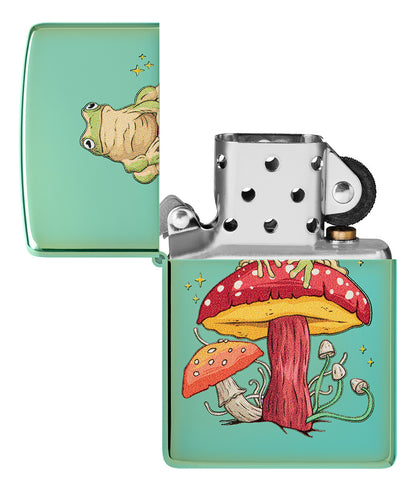 Encendedor Zippo Verde Metal Rana Cod 48973