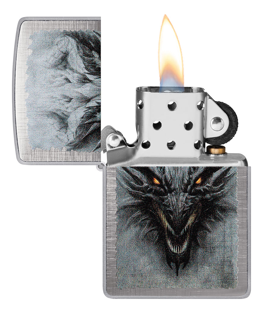 Encendedor Zippo Cromado Dragón Cod 48732