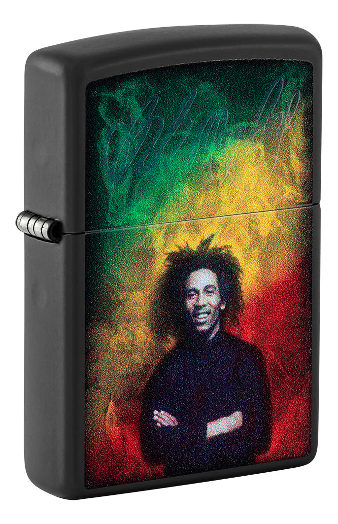Encendedor Zippo Negro Mate Bob Marley Cod 48674
