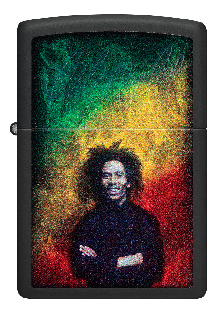 Encendedor Zippo Negro Mate Bob Marley Cod 48674