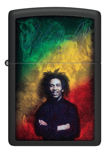 Encendedor Zippo Negro Mate Bob Marley Cod 48674