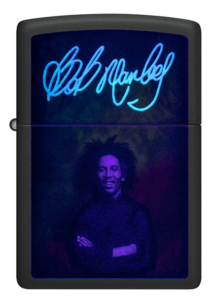 Encendedor Zippo Negro Mate Bob Marley Cod 48674