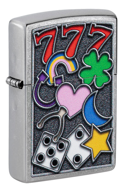 Encendedor Zippo Cromo Suerte 777 Cod 48682