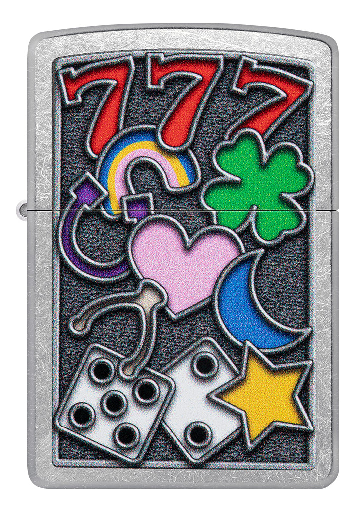 Encendedor Zippo Cromo Suerte 777 Cod 48682