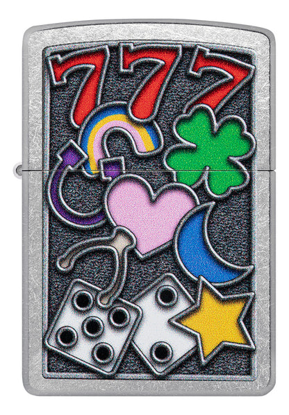 Encendedor Zippo Cromo Suerte 777 Cod 48682