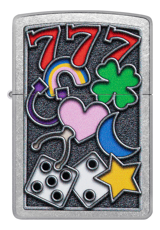 Encendedor Zippo Cromo Suerte 777 Cod 48682