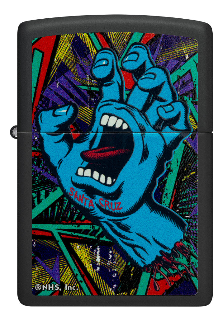 Encendedor Zippo Negro Mate Santa Cruz Cod 48415